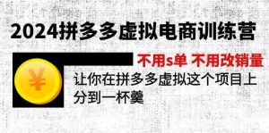 2024拼多多虚拟电商训练营 不用s单 不用改销量 在拼多多虚拟上分到一杯羹-庄子聊项目