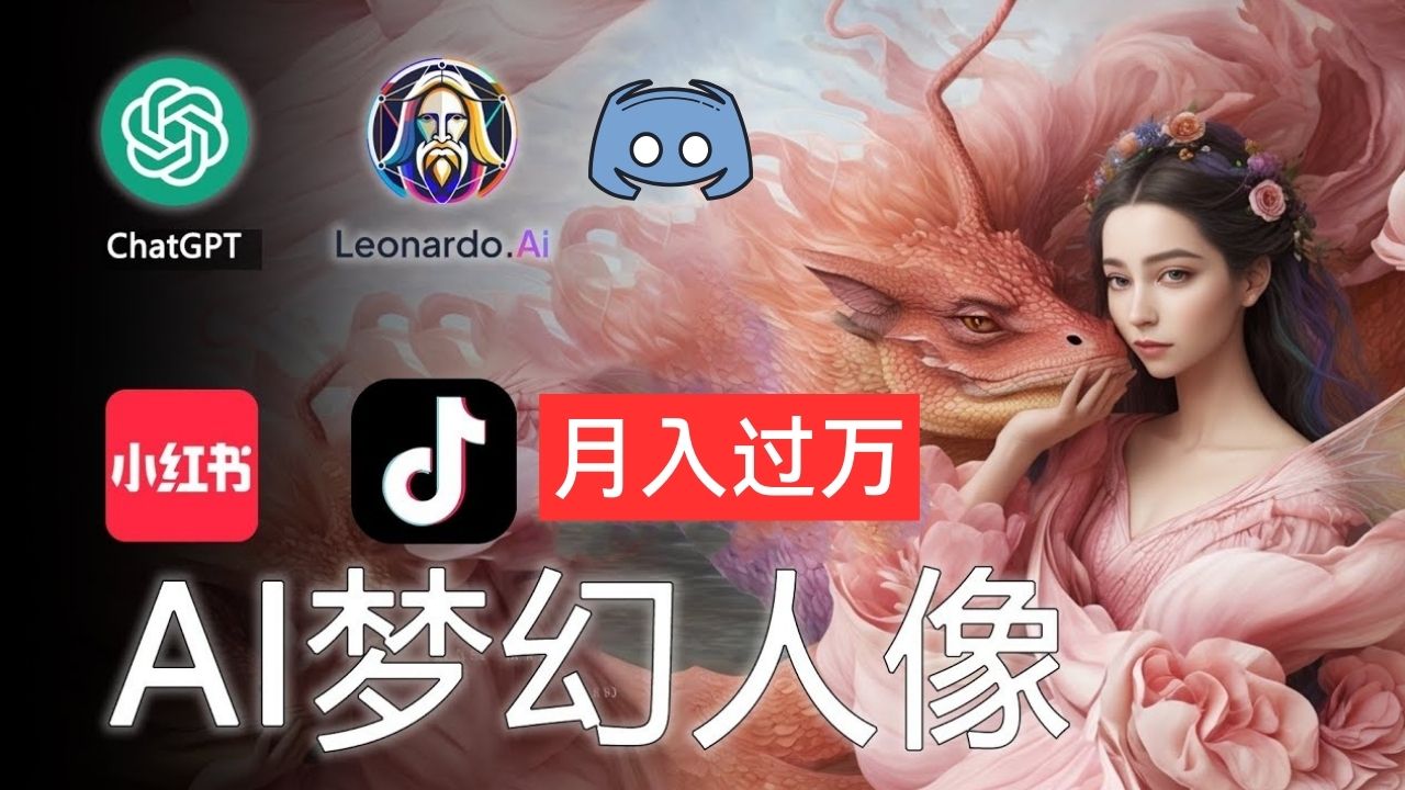 （11575期）AI摄影梦幻人像：零基础也能月入过万的秘密-庄子聊项目