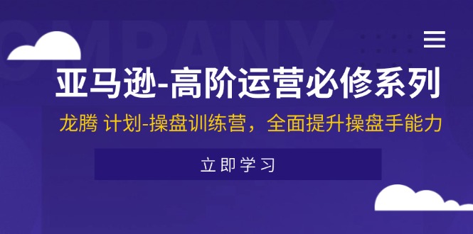 （11625期）亚马逊-高阶运营必修系列，龙腾 计划-操盘训练营，全面提升操盘手能力-庄子聊项目