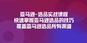 亚马逊选品实战课程，快速掌握亚马逊选品的技巧，覆盖亚马逊选品所有渠道-庄子聊项目