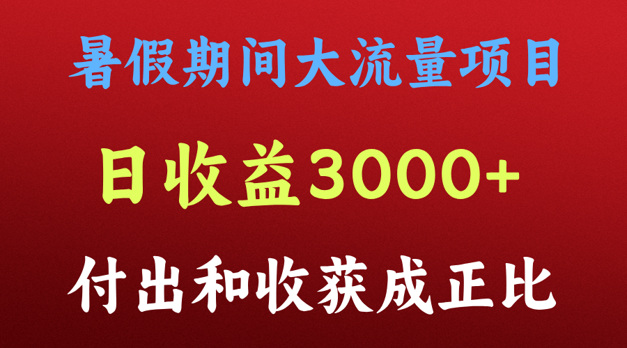 一天收益3000+，暑假期间， 这个项目才是真火-庄子聊项目