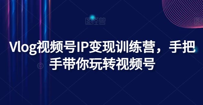 Vlog视频号IP变现训练营，手把手带你玩转视频号-庄子聊项目