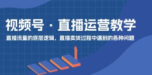 (11687期)视频号 直播运营教学:直播流量的底层逻辑,直播卖货过程中遇到的各种问题-庄子聊项目