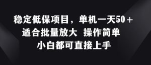 稳定低保项目,单机一天50+适合批量放大 操作简单 小白都可直接上手【揭秘】-庄子聊项目