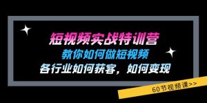 短视频实战特训营:教你如何做短视频,各行业如何获客,如何变现 (60节)-庄子聊项目