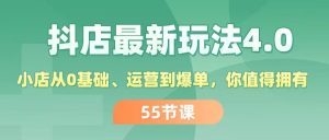 (11748期)抖店最新玩法4.0,小店从0基础、运营到爆单,你值得拥有(55节)-庄子聊项目