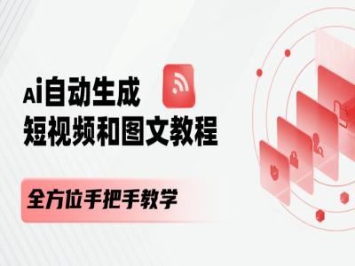 AI自动生成短视频和图文课程，全方位手把手教学-庄子聊项目