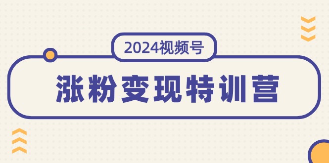 （11779期）2024视频号-涨粉变现特训营：一站式打造稳定视频号涨粉变现模式（10节）-庄子聊项目