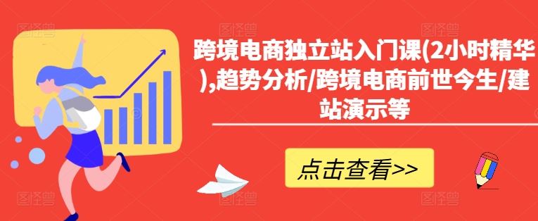 跨境电商独立站入门课(2小时精华),趋势分析/跨境电商前世今生/建站演示等-庄子聊项目