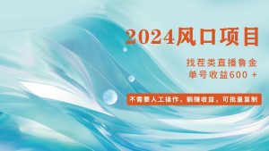 (11868期)小白轻松入手,当天收益600➕,可批量可复制-庄子聊项目