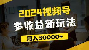 (11905期)2024视频号多收益新玩法,每天5分钟,月入3w+,新手小白都能简单上手-庄子聊项目