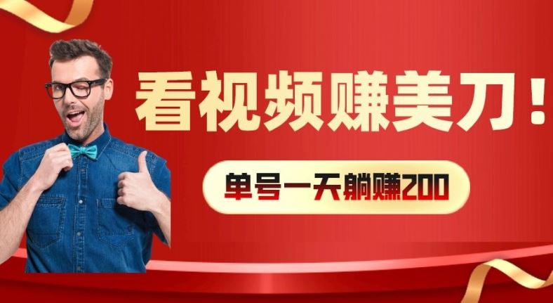 看视频赚美刀：每小时40+，多号矩阵可放大收益【揭秘】-庄子聊项目