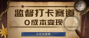 监督打卡赛道,0成本变现,小白也可以做【揭秘】-庄子聊项目