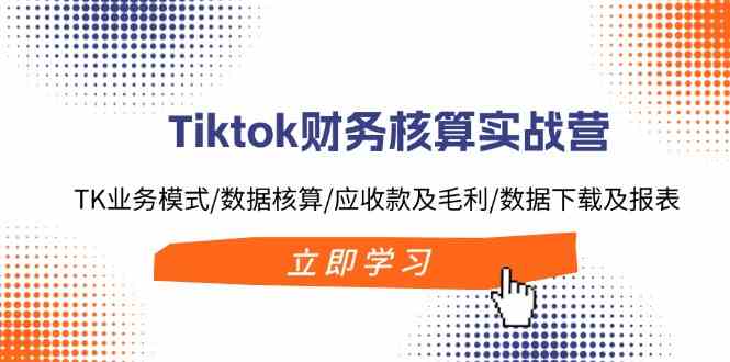 Tiktok财务核算实战营：TK业务模式/数据核算/应收款及毛利/数据下载及报表-庄子聊项目