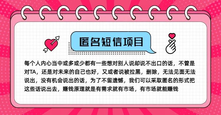 冷门小众赚钱项目，匿名短信，玩转信息差，月入五位数【揭秘】-庄子聊项目