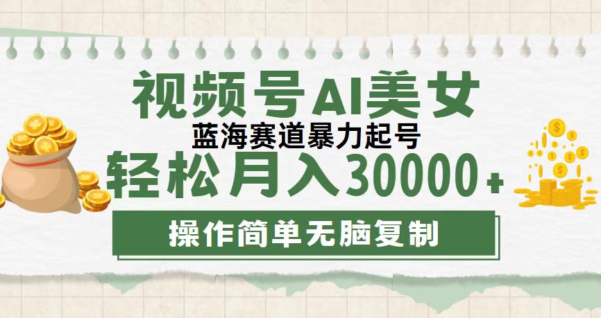 （12087期）视频号AI美女跳舞，轻松月入30000+，蓝海赛道，流量池巨大，起号猛，无…-庄子聊项目