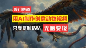 用AI制作创意动物视频,简单操作,月入过万-庄子聊项目