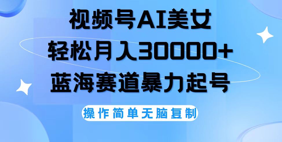 （12125期）视频号AI美女跳舞，轻松月入30000+，蓝海赛道，流量池巨大，起号猛，无…-庄子聊项目
