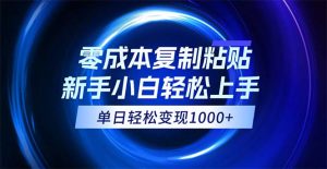 （12121期）0成本复制粘贴，小白轻松上手，无脑日入1000+，可批量放大-庄子聊项目