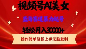(12178期)视频号AI美女跳舞,轻松月入30000+,蓝海赛道,流量池巨大,起号猛,当…-庄子聊项目