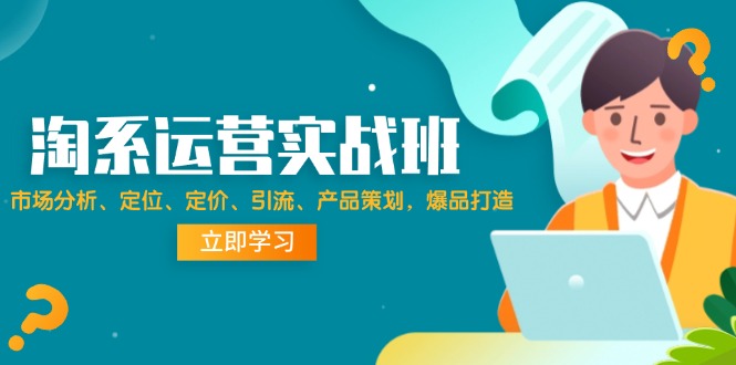 （12186期）淘系运营实战班：市场分析、定位、定价、引流、产品策划，爆品打造-庄子聊项目