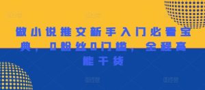 做小说推文新手入门必看宝典，0粉丝0门槛，全程高能干货-庄子聊项目