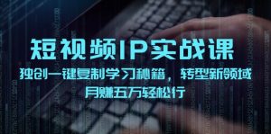 短视频IP实战课,独创一键复制学习秘籍,转战新领域,月赚五万轻松行-庄子聊项目