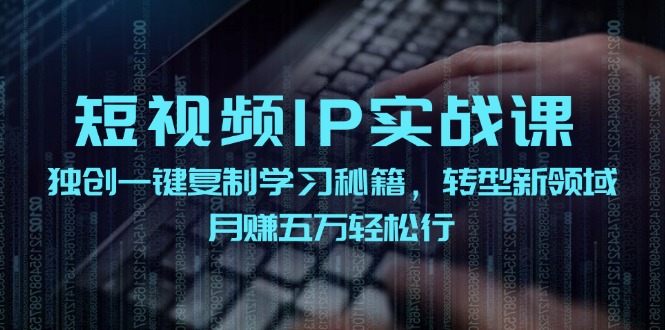 短视频IP实战课，独创一键复制学习秘籍，转战新领域，月赚五万轻松行-庄子聊项目