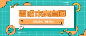 零成本卖套图,绿色正规项目,简单操作月收益10000+【揭秘】-庄子聊项目