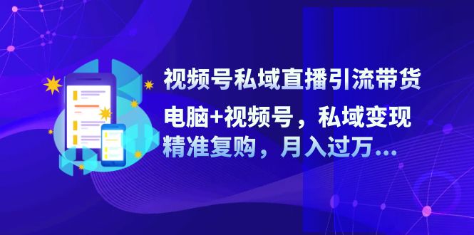 （12249期）视频号私域直播引流带货：电脑+视频号，私域变现，精准复购，月入过万…-庄子聊项目