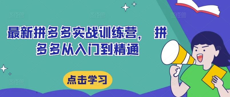 最新拼多多实战训练营， 拼多多从入门到精通-庄子聊项目