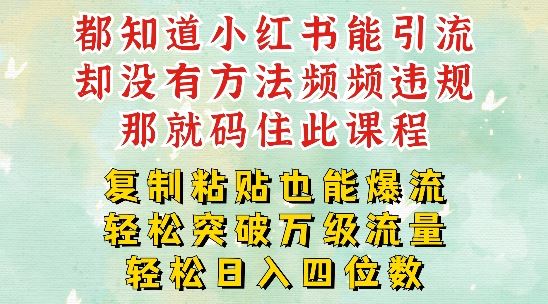 小红书靠复制粘贴一周突破万级流量池干货，以减肥为例，每天稳定引流变现四位数【揭秘】-庄子聊项目