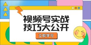 视频号实战技巧大公开：选题拍摄、运营推广、直播带货一站式学习-庄子聊项目