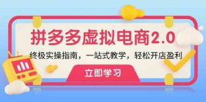 拼多多虚拟项目2.0:终极实操指南,一站式教学,轻松开店盈利-庄子聊项目