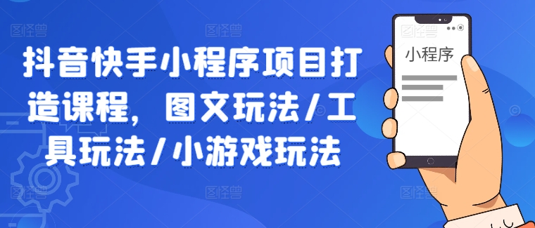 抖音快手小程序项目打造课程，图文玩法/工具玩法/小游戏玩法-庄子聊项目