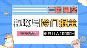 2024视频号三国冷门赛道掘金,条条视频爆款,操作简单轻松上手,新手小白也能月入1w-庄子聊项目