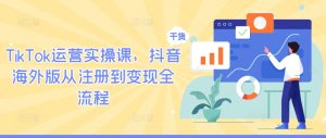 TikTok运营实操课,抖音海外版从注册到变现全流程-庄子聊项目