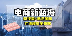 商家必看电商新蓝海:短视频+选品策略,打造爆款全攻略,月入10w+-庄子聊项目