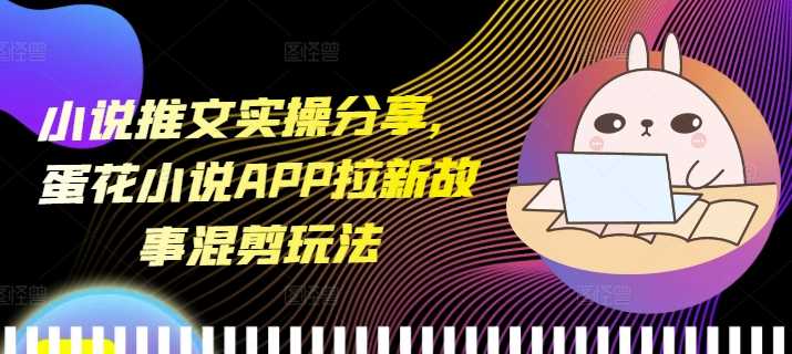 小说推文实操分享，蛋花小说APP拉新故事混剪玩法-庄子聊项目