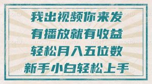 （13667期）不剪辑不直播不露脸，有播放就有收益，轻松月入五位数，新手小白轻松上手-庄子聊项目