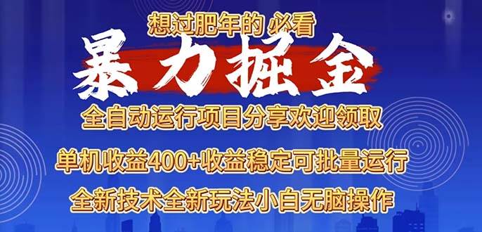 （13675期）2025暴力掘金项目，想过肥年必看！-庄子聊项目