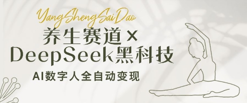 养生赛道+DeepSeek黑科技：AI数字人全自动变现，小白也能月入过W-庄子聊项目