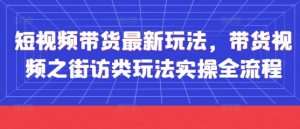 短视频带货最新玩法，带货视频之街访类玩法实操全流程-庄子聊项目