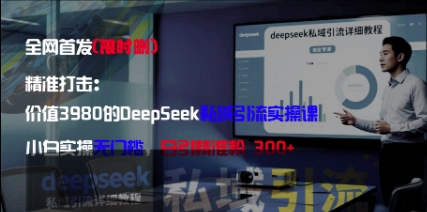 精准打击：价值3980的DeepSeek私域引流实操课，小白实操无门槛，日引精准粉300+-庄子聊项目