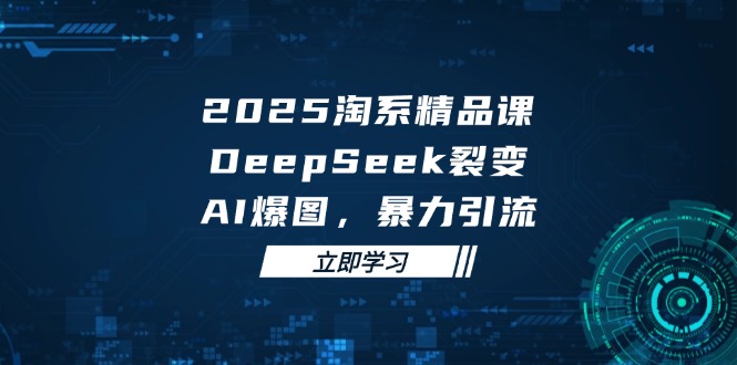 2025 淘系精品课，DeepSeek 裂变，AI 爆图，暴力引流-庄子聊项目