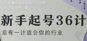 新手起号36计2.0，四年行业沉淀，上百条爆款视频经验一次性帮你搞定短视频问题-庄子聊项目