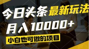 今日头条最新风口,视频掘金,小白也可月入过万,可以矩阵操作-庄子聊项目