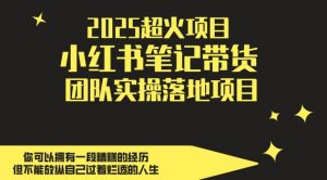 2025超火项目，副业最佳选择，小红书笔记带货团队实操落地项目，，轻松日入5张-庄子聊项目