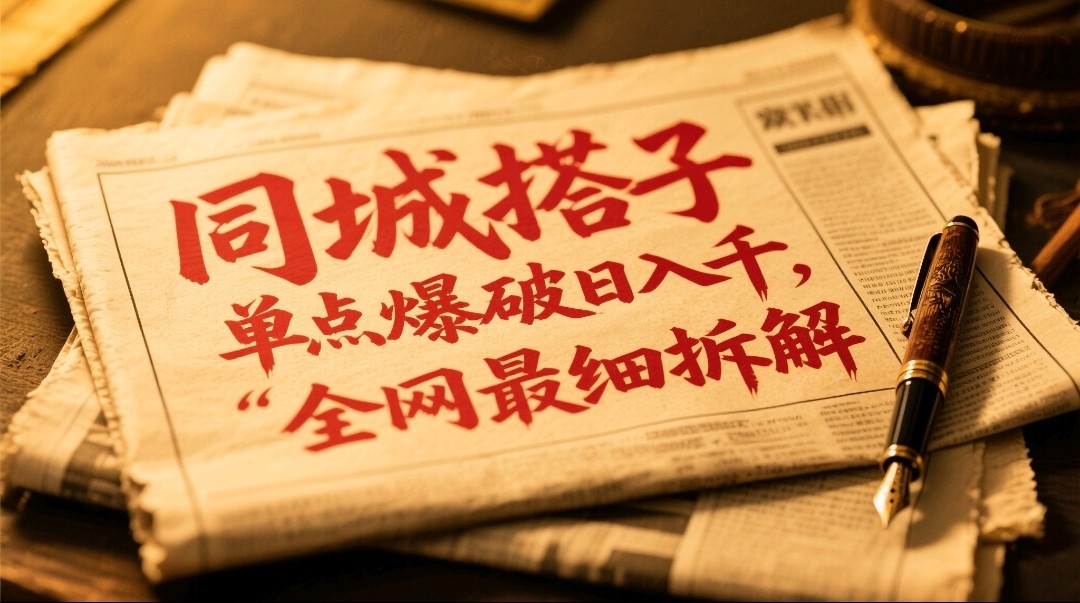 同城搭子群19.9单点爆破日入千，搭子组局月入万，全网最细拆解-庄子聊项目