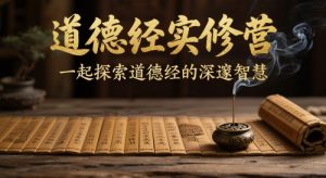 道德经实修营,一起探索道德经的深邃智慧-庄子聊项目